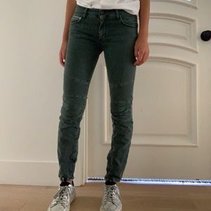 dark green jeans